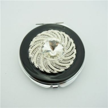 Metal compact mirror /fancy gift crystals comapct mirror