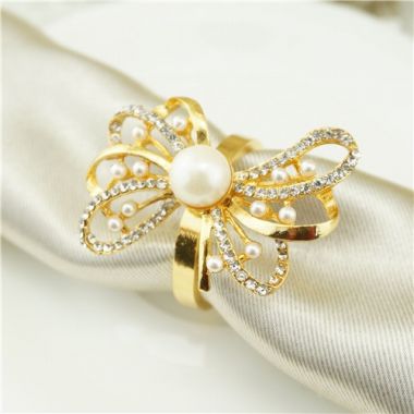 Metal Napkin Ring / Gold Bowknot Napkin Ring