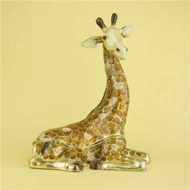 Pewter jewelry box / Giraffe shape jewellery storage box