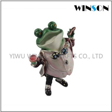 Pewter Jewelry Box / Crytals Frog Jewelry Box