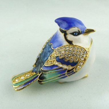 Bird Trinket boxes/Enamel handcrafts