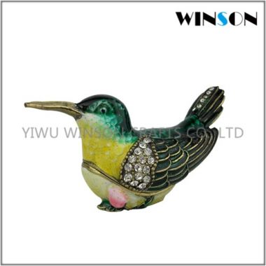 Pewter Jewelry Box / Crytals Bird Jewelry Box