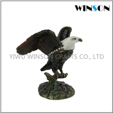 Pewter Jewelry Box / Crytals Hawk Jewelry Box