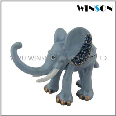 Pewter Jewelry Box / Crytals Cartoon Elephant Camel Jewelry Box